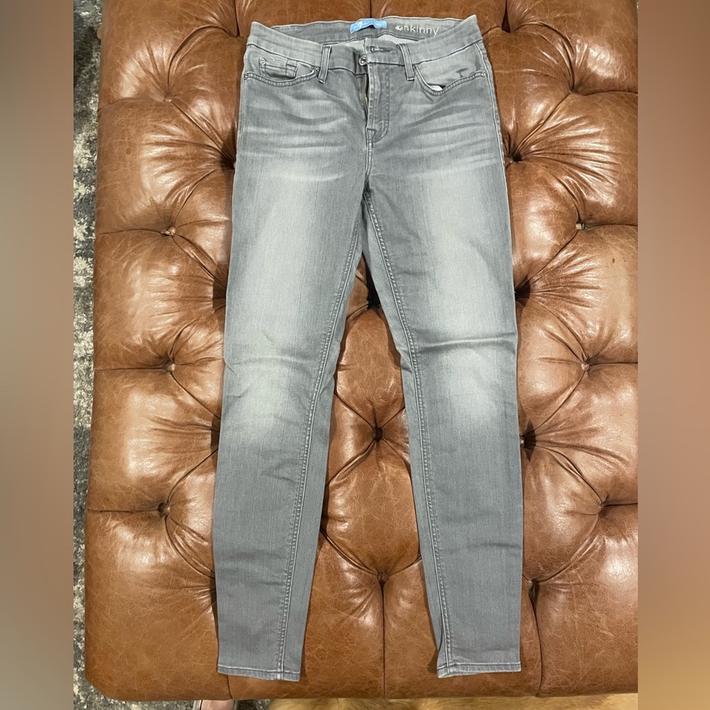 7 For All Mankind Grey Skinny Jeans